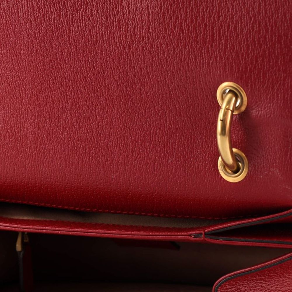 Gucci Queen Margaret Top Handle Bag GG Coated Canvas Small Brown, Red - Picture 6 of 7